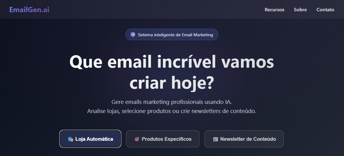 Geração de emails